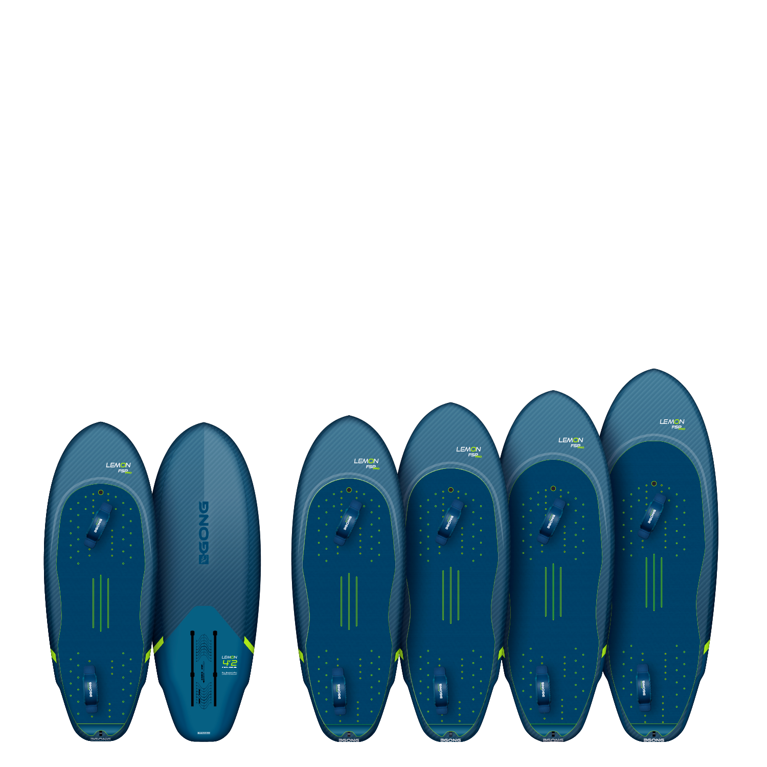 Доска для фойла GONG Surf Foil Board Lemon FSP Pro