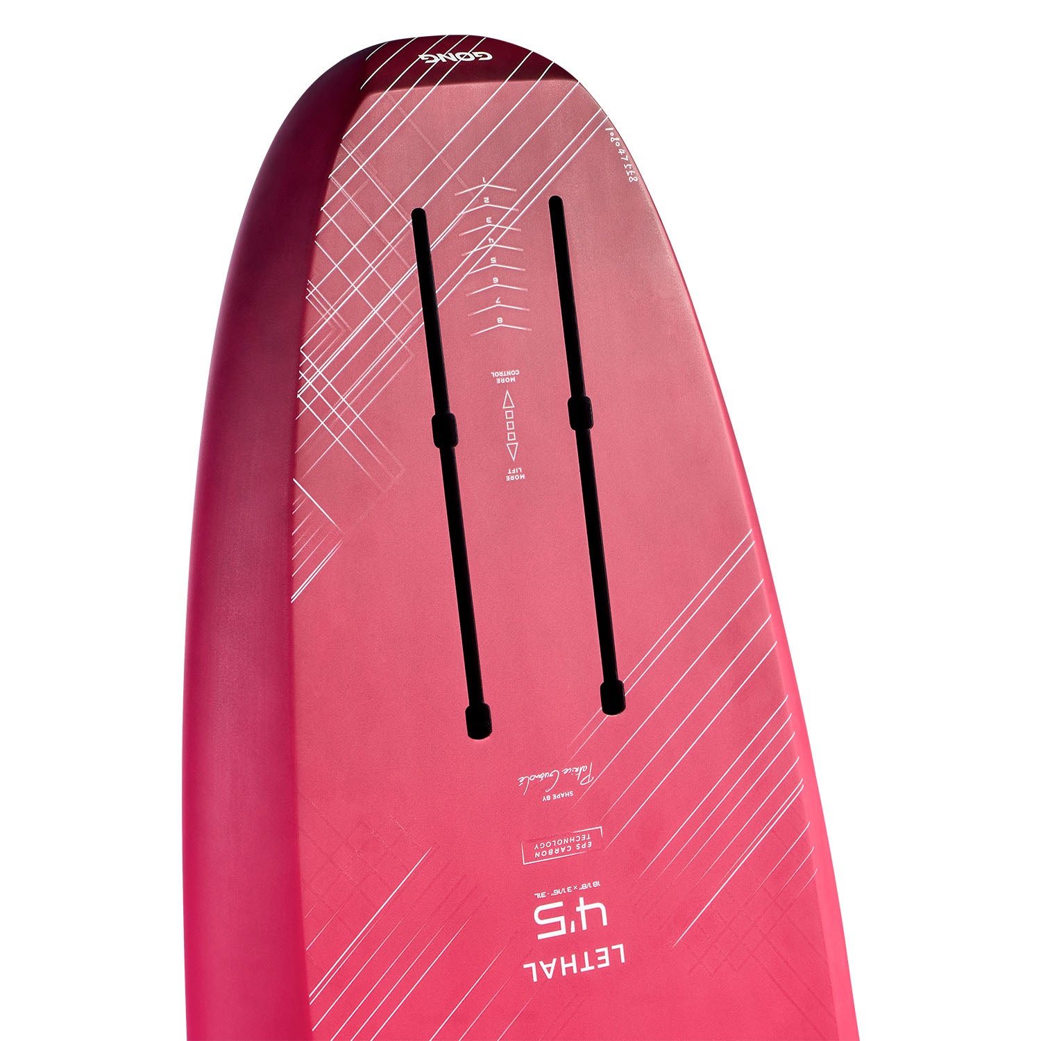 Доска для фойла GONG Surf Foil Board Lethal EPS Pro — в работе на воде