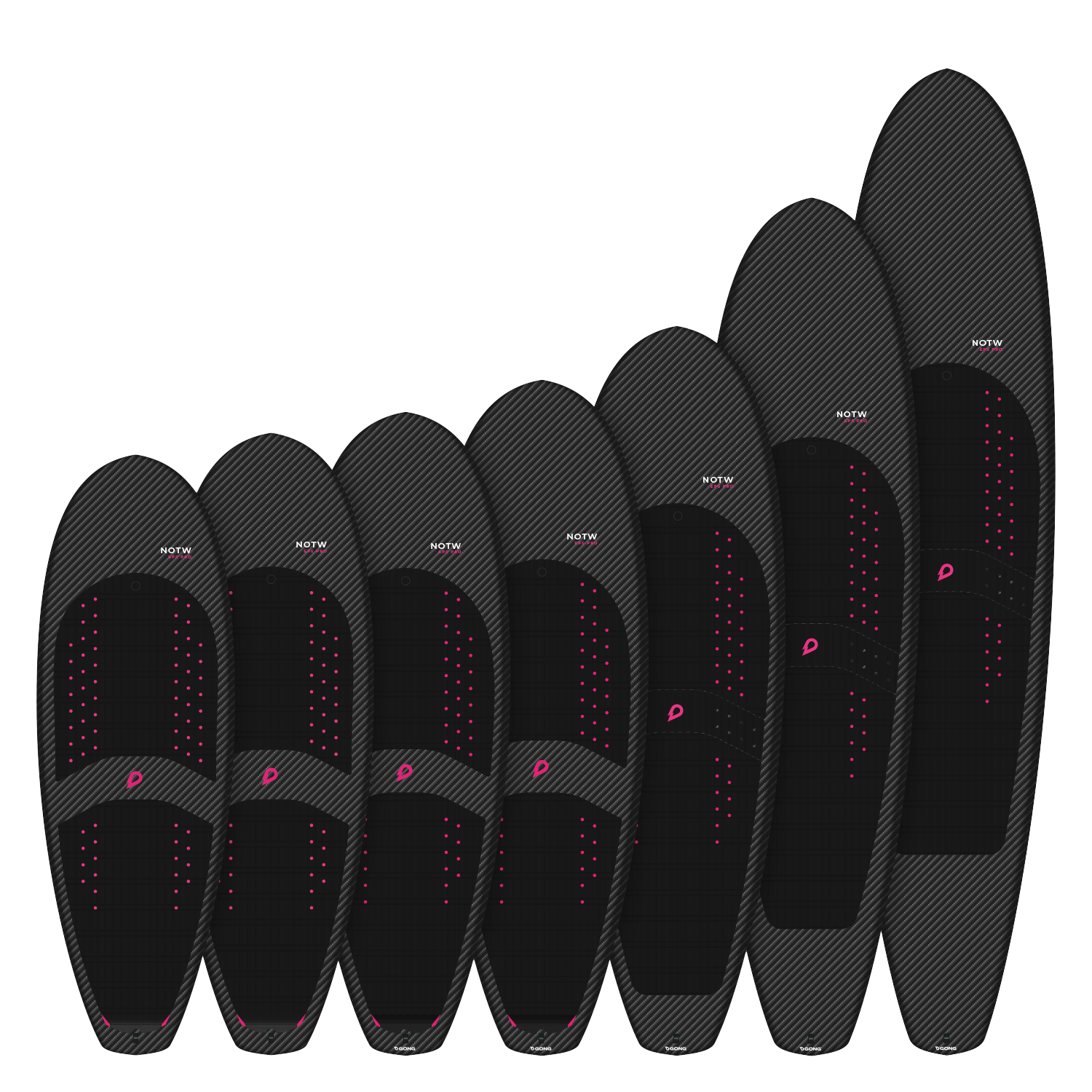 GONG Surf Foil Board NOTW EPS Pro Foilboard — side view