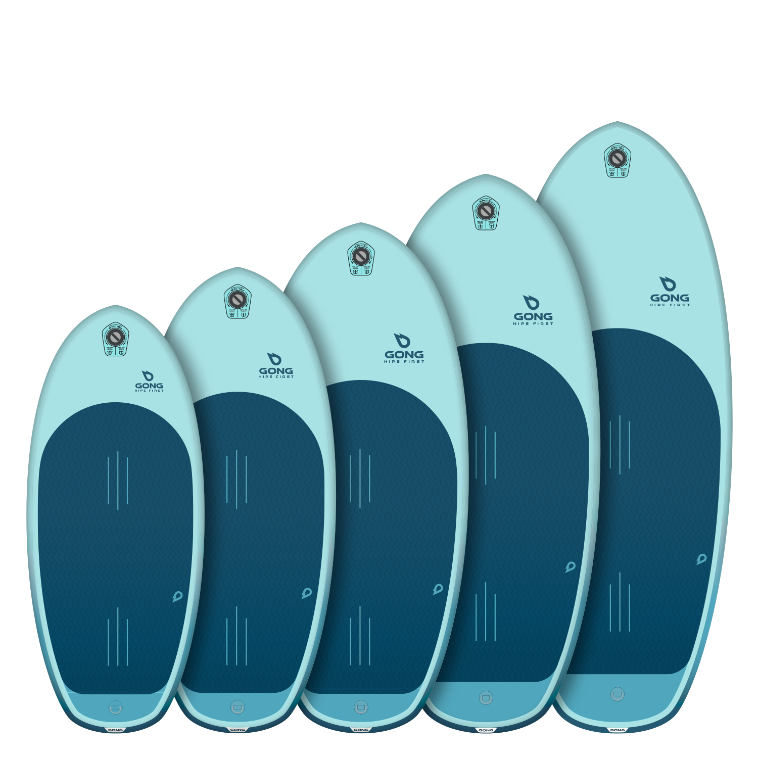 GONG Wing foil Board Inflatable HIPE First Foilboard — side view
