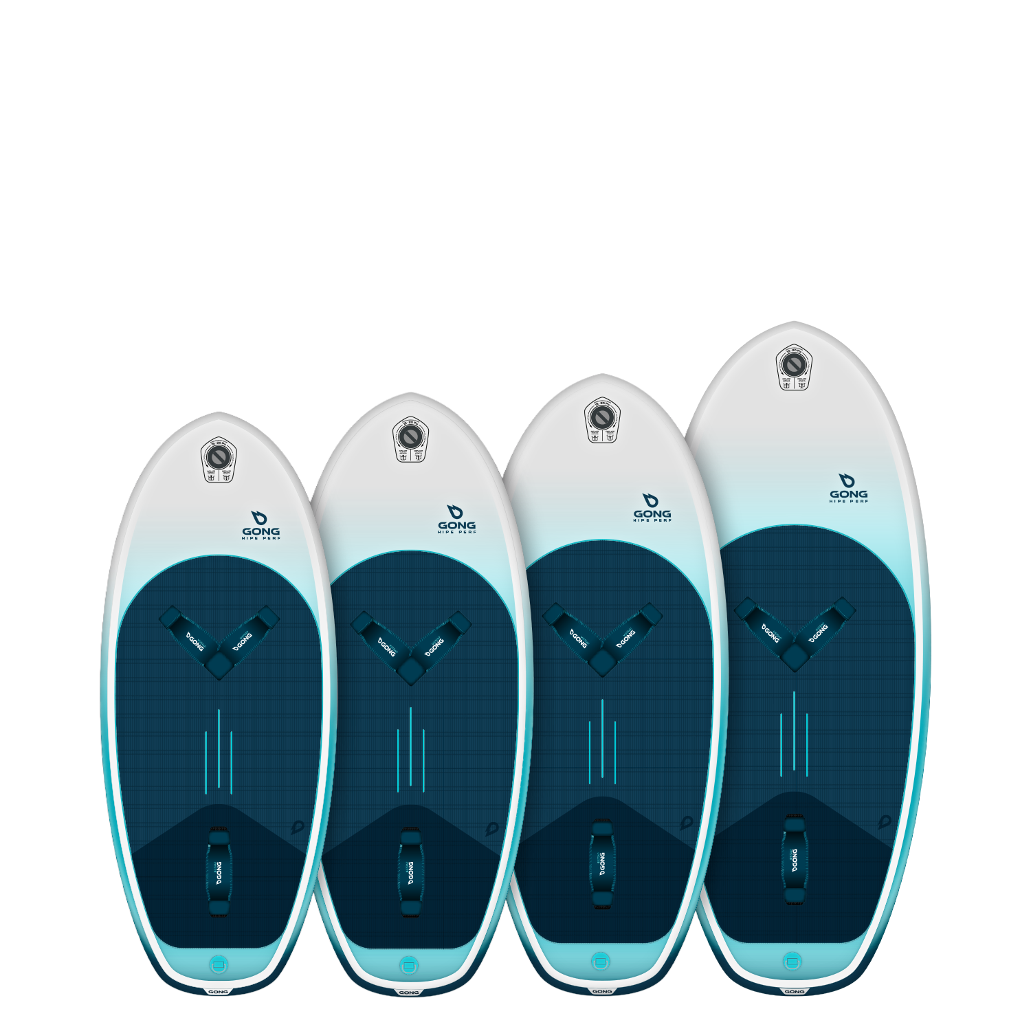 GONG Wing foil Board Inflatable HIPE Perf Foilboard — side view