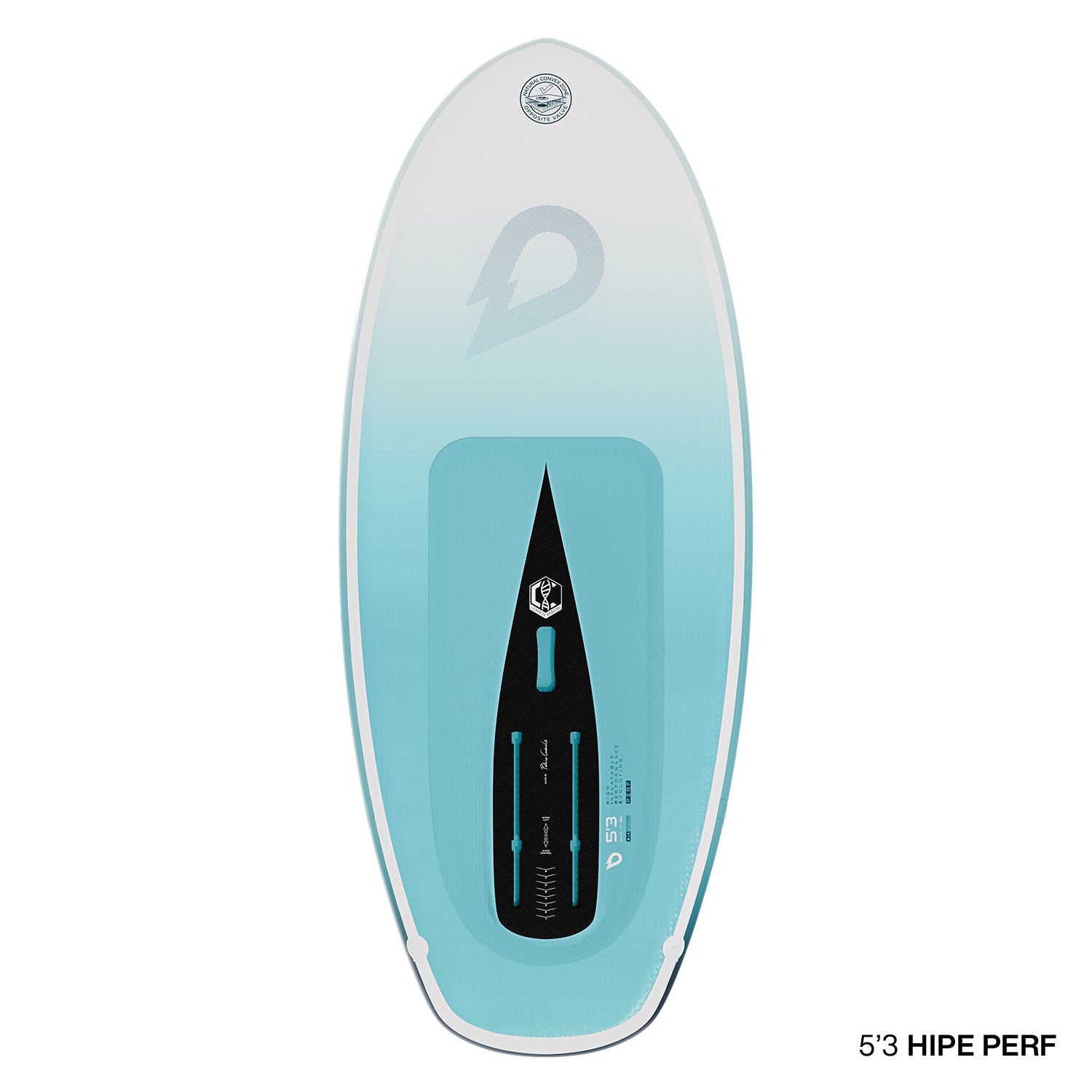 GONG Wing foil Board Inflatable HIPE Perf Foilboard — top view