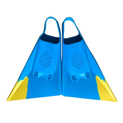 Плавник Hubboards Air Hubb Swim Fins -Aqua Blue & Yellow — вид сбоку