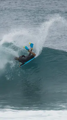 Плавник Hubboards Air Hubb Swim Fins -Aqua Blue & Yellow — крупный план