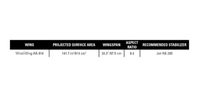 Переднее крыло фойла Naish Wind/Wing HA 914 Front Wing — вид сверху