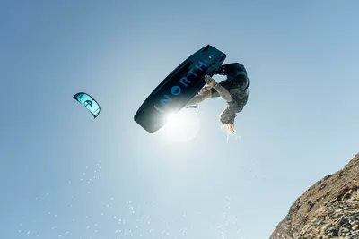 North Atmos Ultra TT Board Kiteboard — in action on the water
