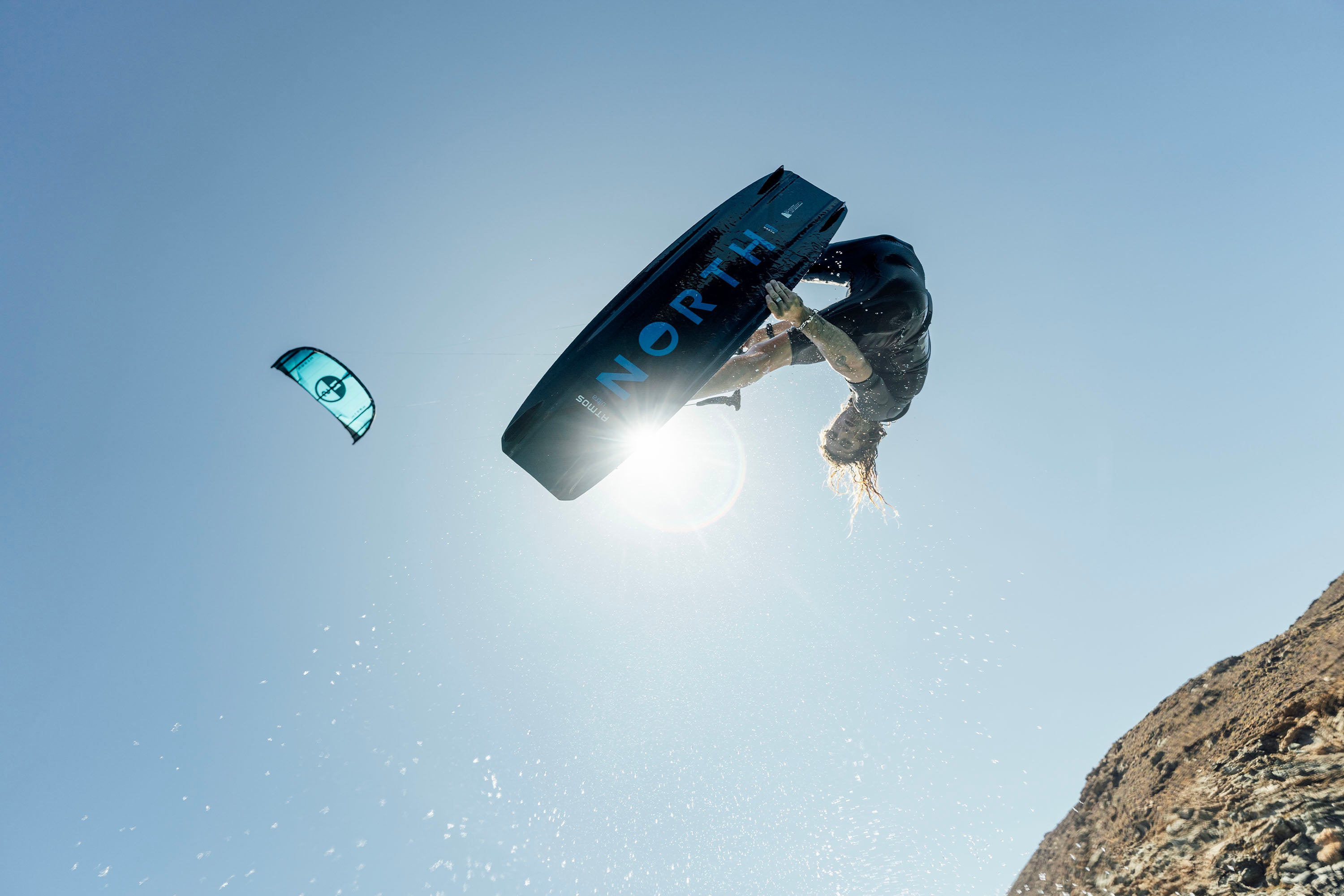 North Atmos Ultra TT Board Kiteboard — in action on the water