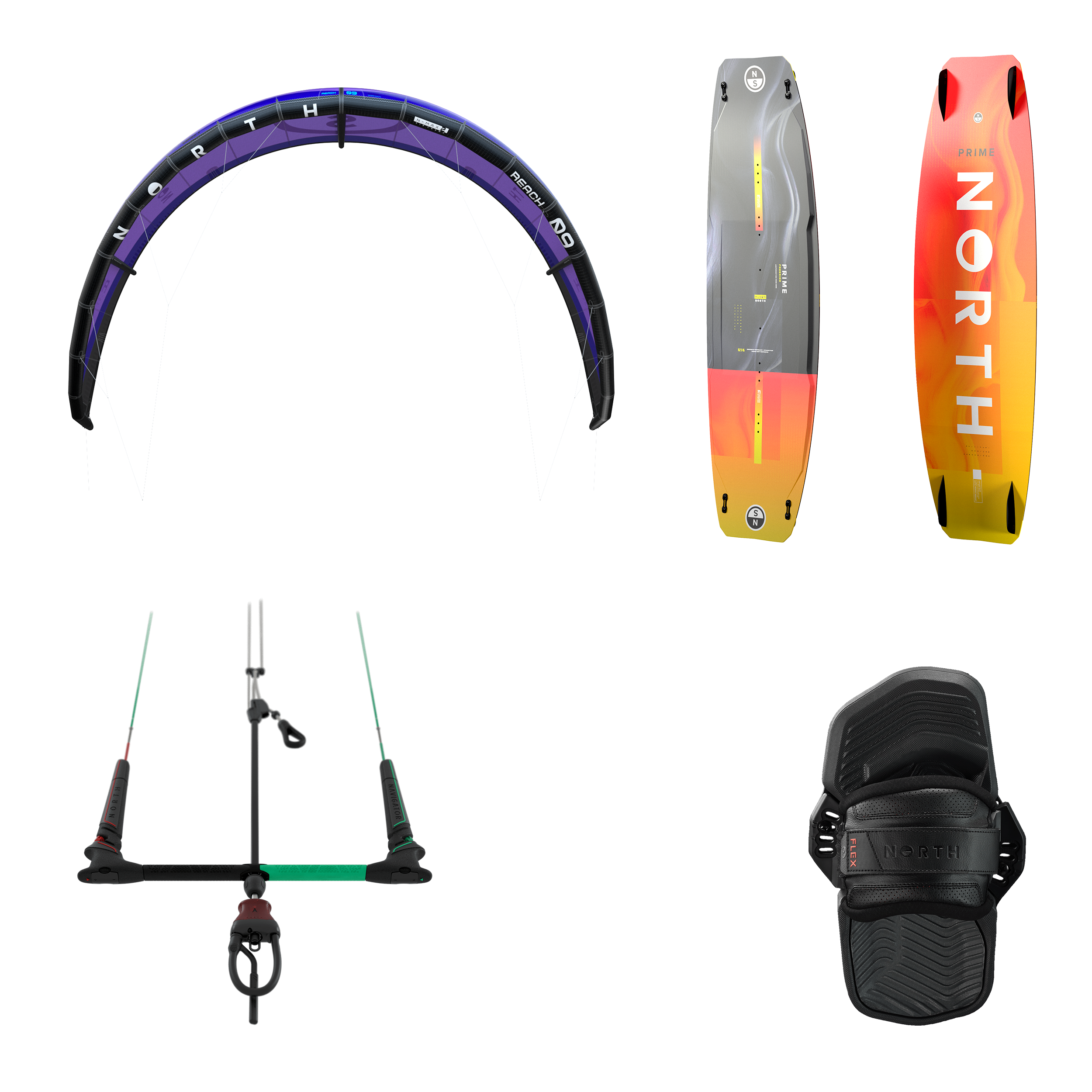 Кайт North Beginner Freeride Kite Set — вид сбоку