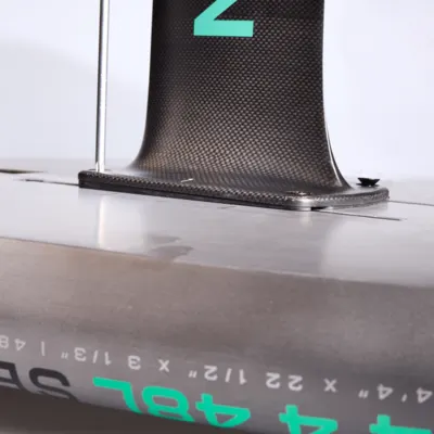North Sonar Mast Shim Foil mast — side view