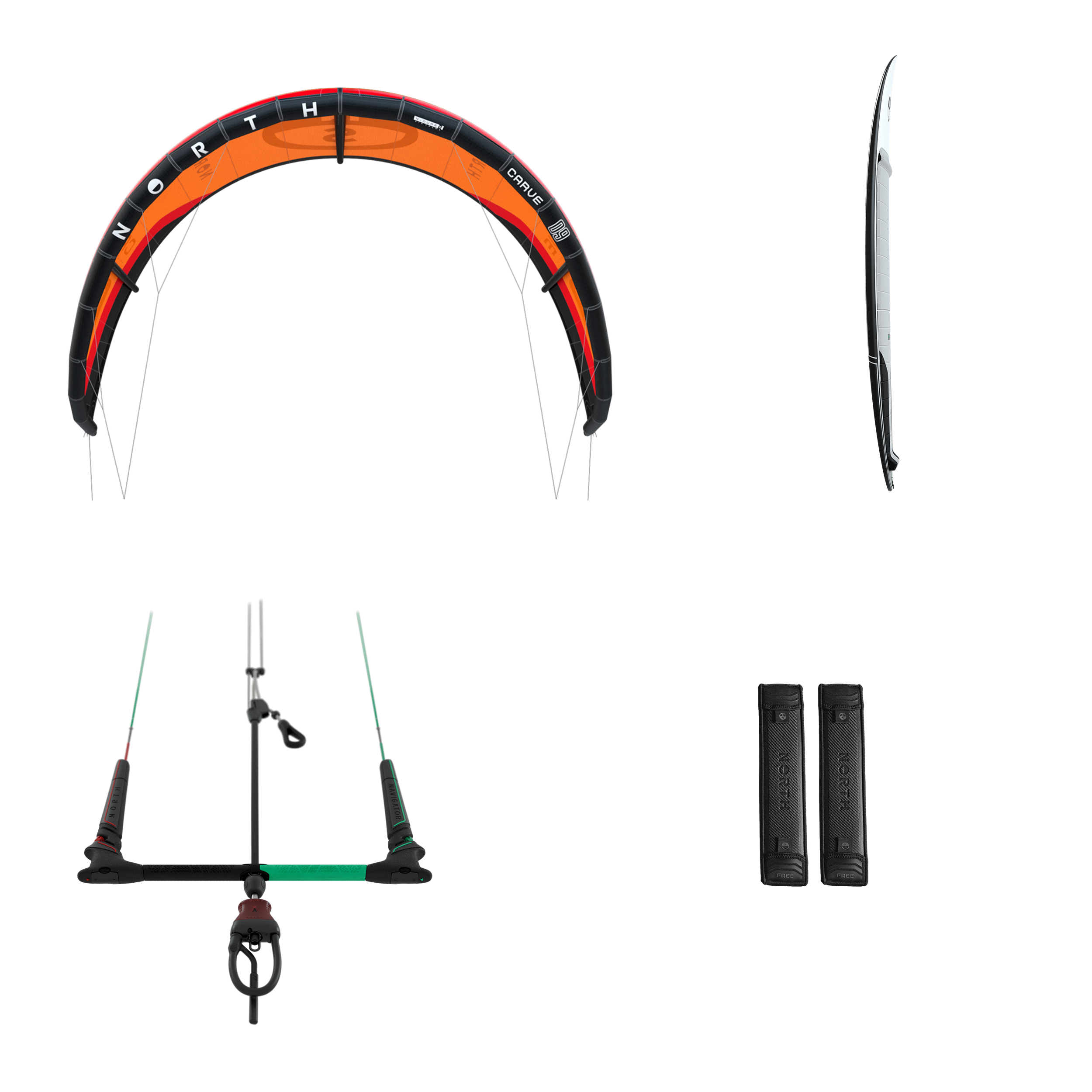 Кайт North Surf Essential Kite Set 2026 — вид сбоку