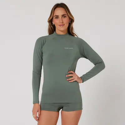 Гидрокостюм Ocean & Earth Girls Waves Long Sleeve Rash Vest — вид сверху