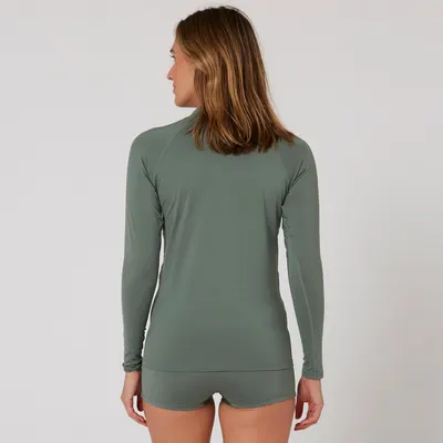 Гидрокостюм Ocean & Earth Girls Waves Long Sleeve Rash Vest — крупный план