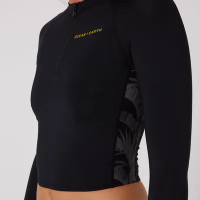 Одежда Ocean & Earth Ladies Oceana Long Sleeve Crop Lycra Vest — вид сверху