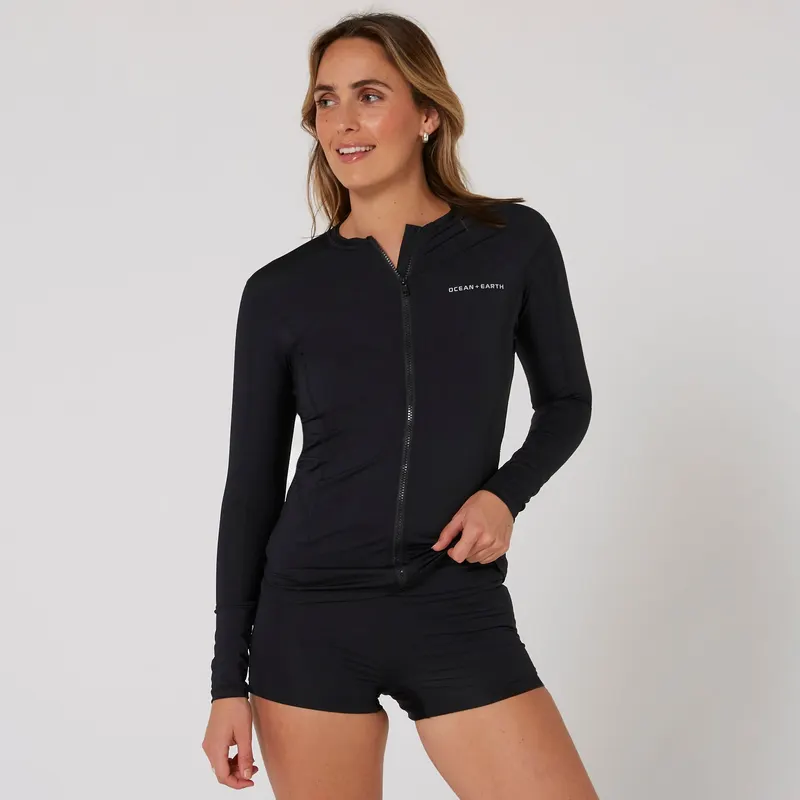 Одежда Ocean & Earth Ladies Oceana Long Sleeve Front Zip Lycra Vest — купить в K1.surf