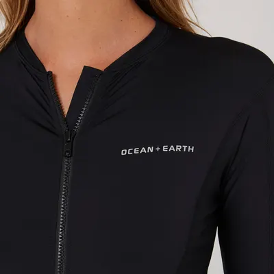 Одежда Ocean & Earth Ladies Oceana Long Sleeve Front Zip Lycra Vest — вид сверху