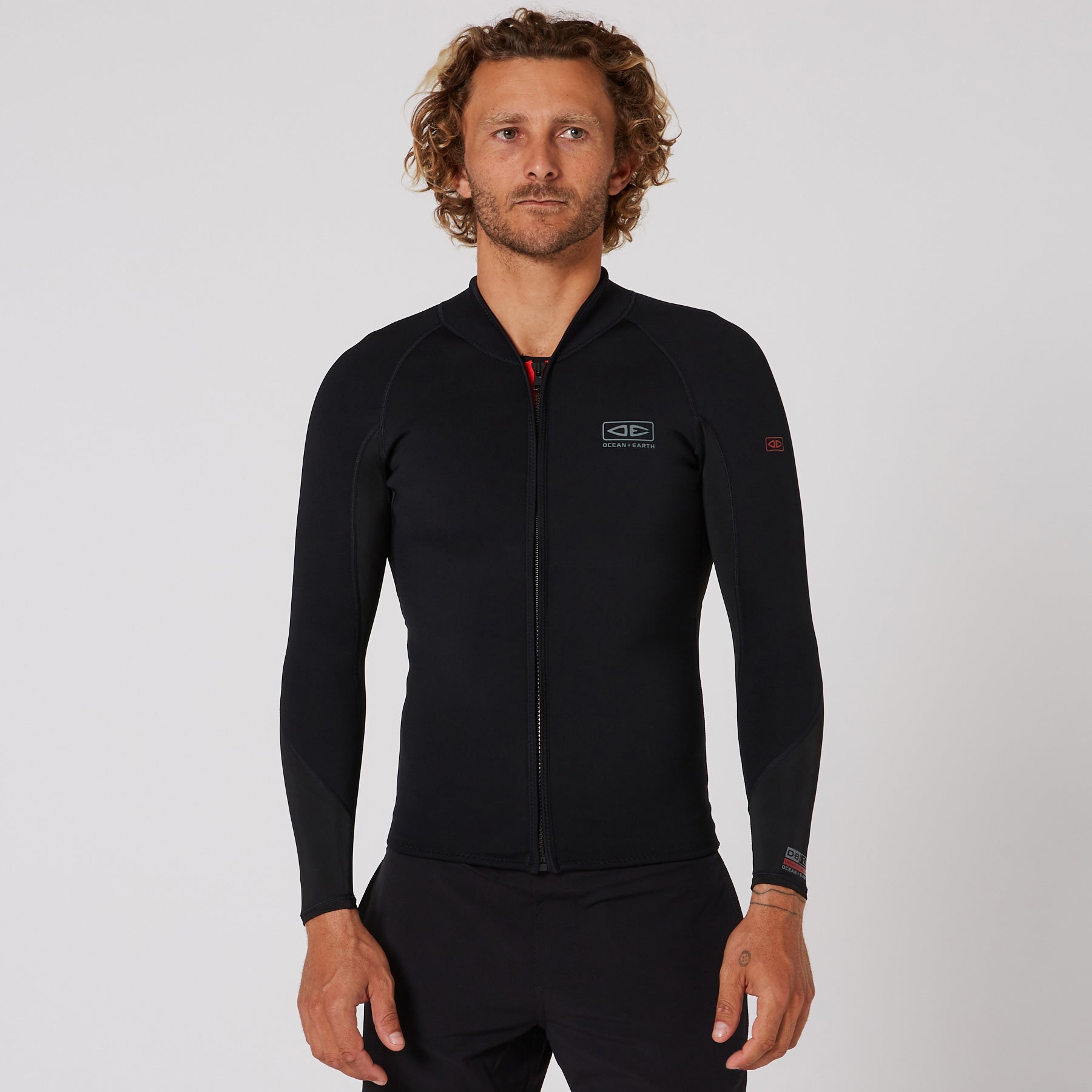 Ocean & Earth Double Black Long Sleeve Zip Paddle Vest - 1.5mm Vest