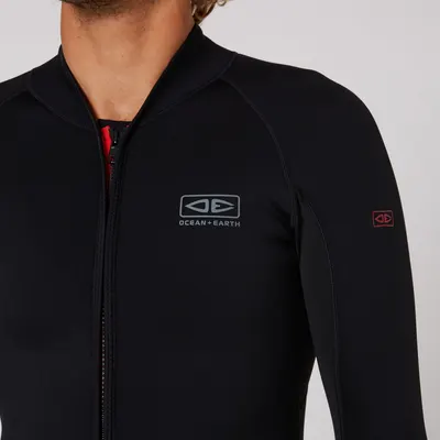 Весло для SUP Ocean & Earth Double Black Long Sleeve Zip Paddle Vest - 1.5mm — вид сверху