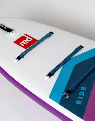 Red Paddle Co 10'6" Ride Purple MSL Inflatable Paddle Board Package. Inflatable SUP board — side view