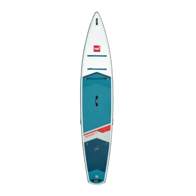 Red Paddle Co 12'6" Sport+ MSL 800 Inflatable Stand Up Paddle Board Package Inflatable SUP board — side view