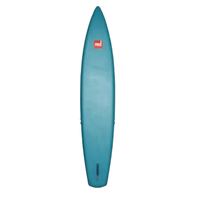 Red Paddle Co 12'6" Sport+ MSL 800 Inflatable Stand Up Paddle Board Package Inflatable SUP board — in action on the water