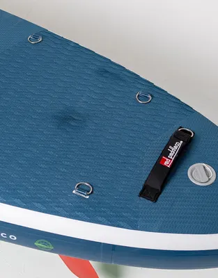 Red Paddle Co 12'6" Voyager MSL Inflatable Paddle Board Package Inflatable SUP board — in action on the water