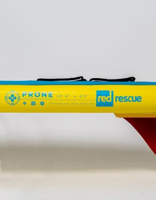 Red Paddle Co 10'4" Prone Sprint Inflatable Rescue Board Inflatable SUP board — in action on the water