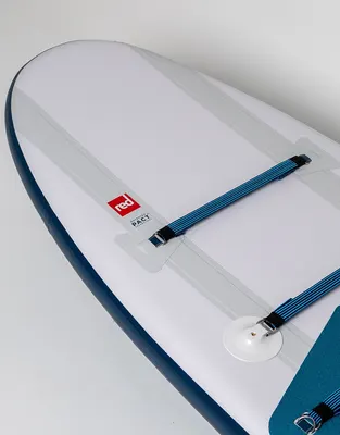 Red Paddle Co 9'6" Compact MSL PACT Inflatable Paddle Board Package. Inflatable SUP board — side view