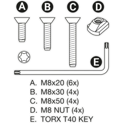 Комплектующие SIC Maui Flite Screw Set — вид сбоку