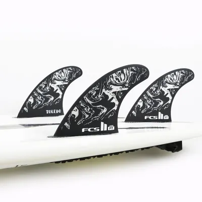 Softech FCS II Filipe Toledo Tri Fins Fins — in action on the water