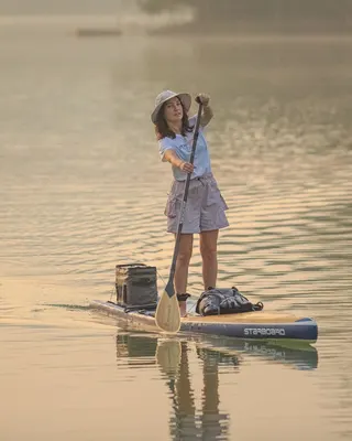 Весло для SUP Starboard 2025 Enduro Balsa Paddle — вид сбоку