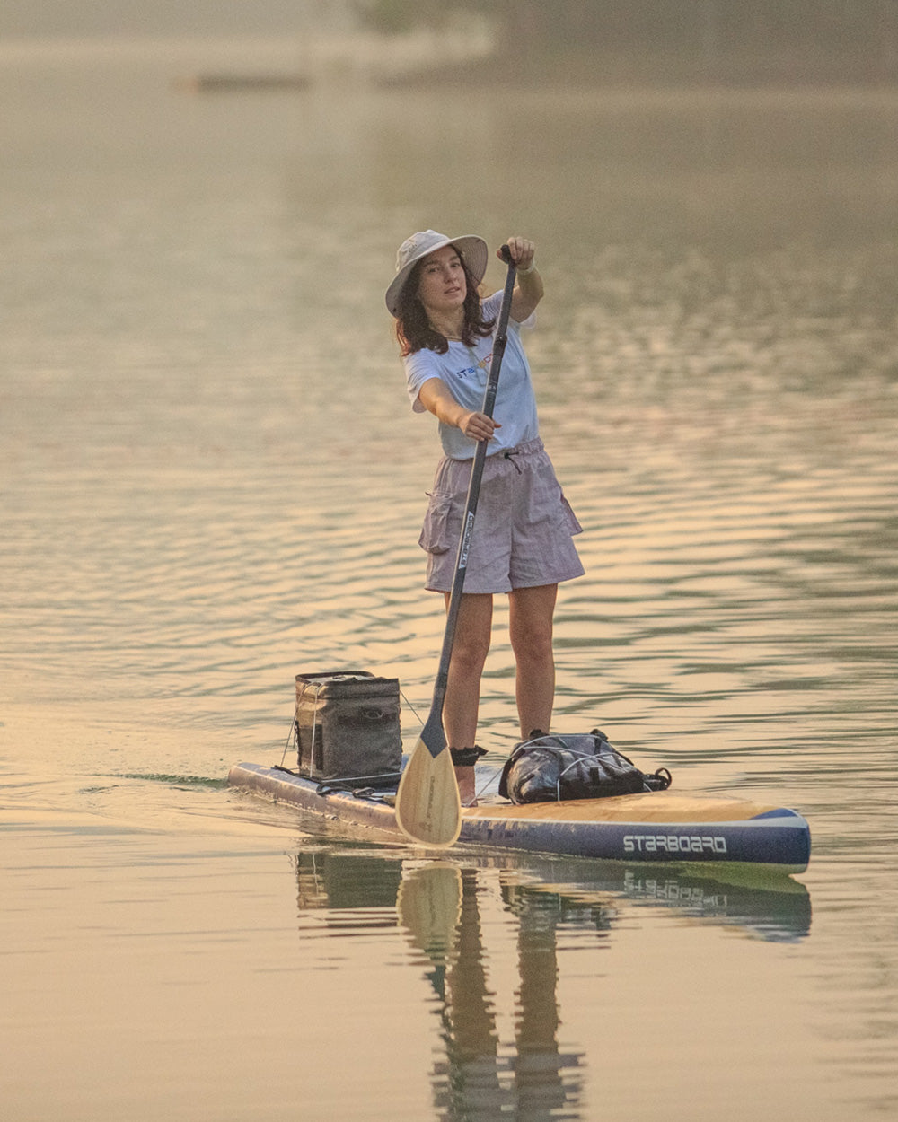 Весло для SUP Starboard 2025 Enduro Balsa Paddle — side view