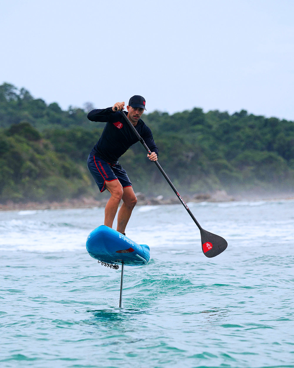 Весло для SUP Starboard 2025 Foil Blade Foil Carbon Paddle — вид сбоку