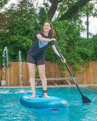 Надувная SUP-доска Starboard iGO One Inflatable Board with Paddle — вид сбоку