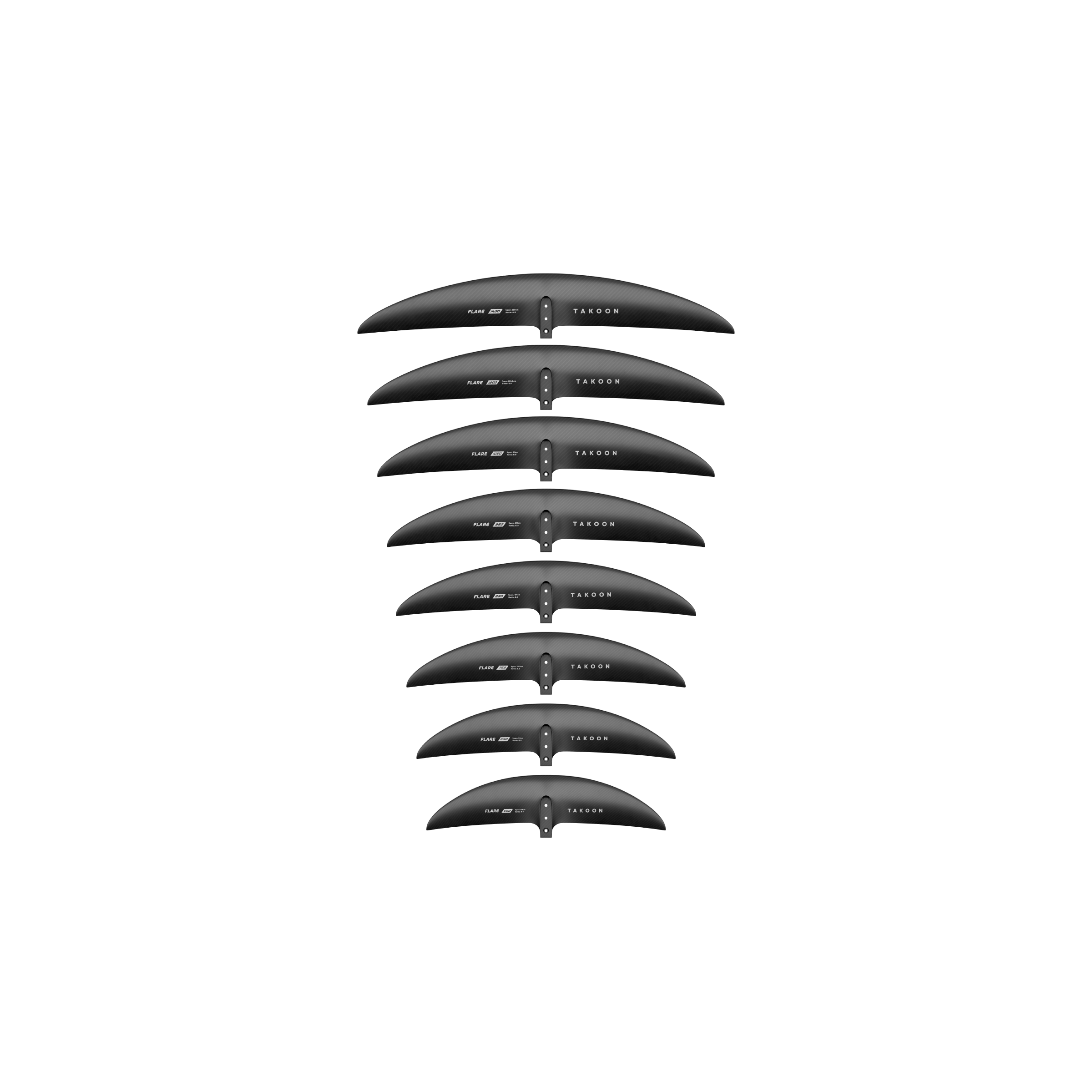 Переднее крыло фойла Takoon Foil Flare Front Wing — side view