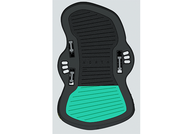 NORTH FLEX TT BINDINGS 2021 Kiteboard binding — close-up